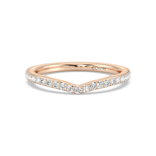 Enchanted Star 14K Gold With 1/3 CTTW Lab Grown Diamonds, Disney's Jasmine Wedding Band