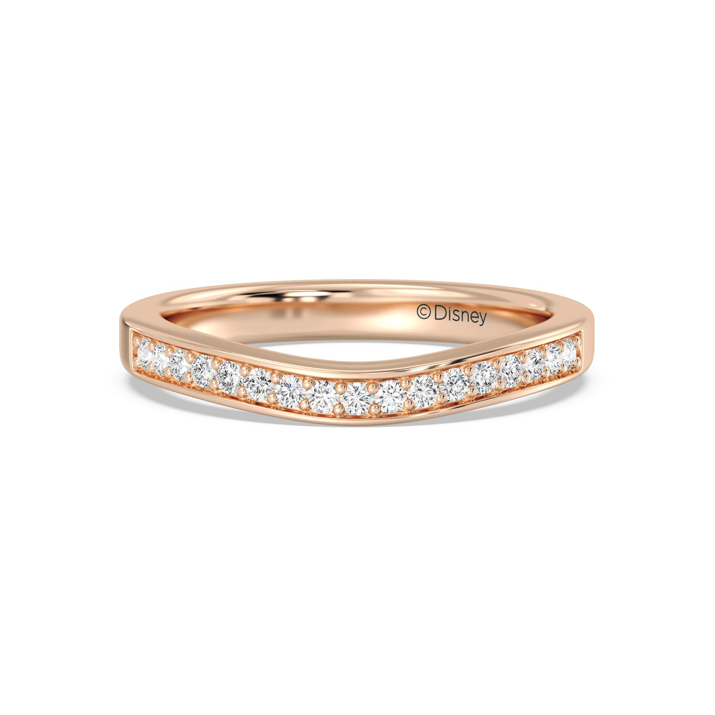 Enchanted Disney Fine Jewelry Cinderella Wedding Band