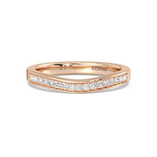 Enchanted Star 14K Gold With 1/5 CTTW Lab Grown Diamonds, Disney's Cinderella Wedding Band