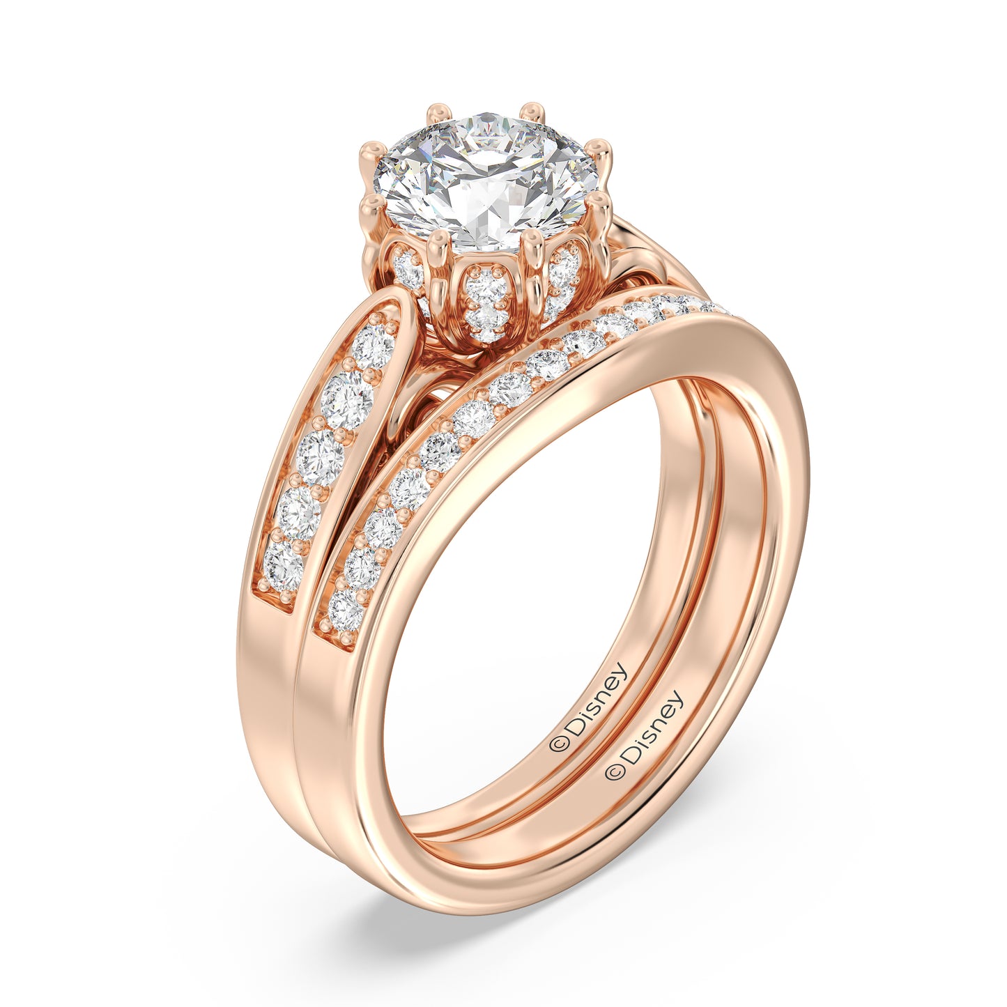Enchanted Disney Fine Jewelry Cinderella Wedding Band
