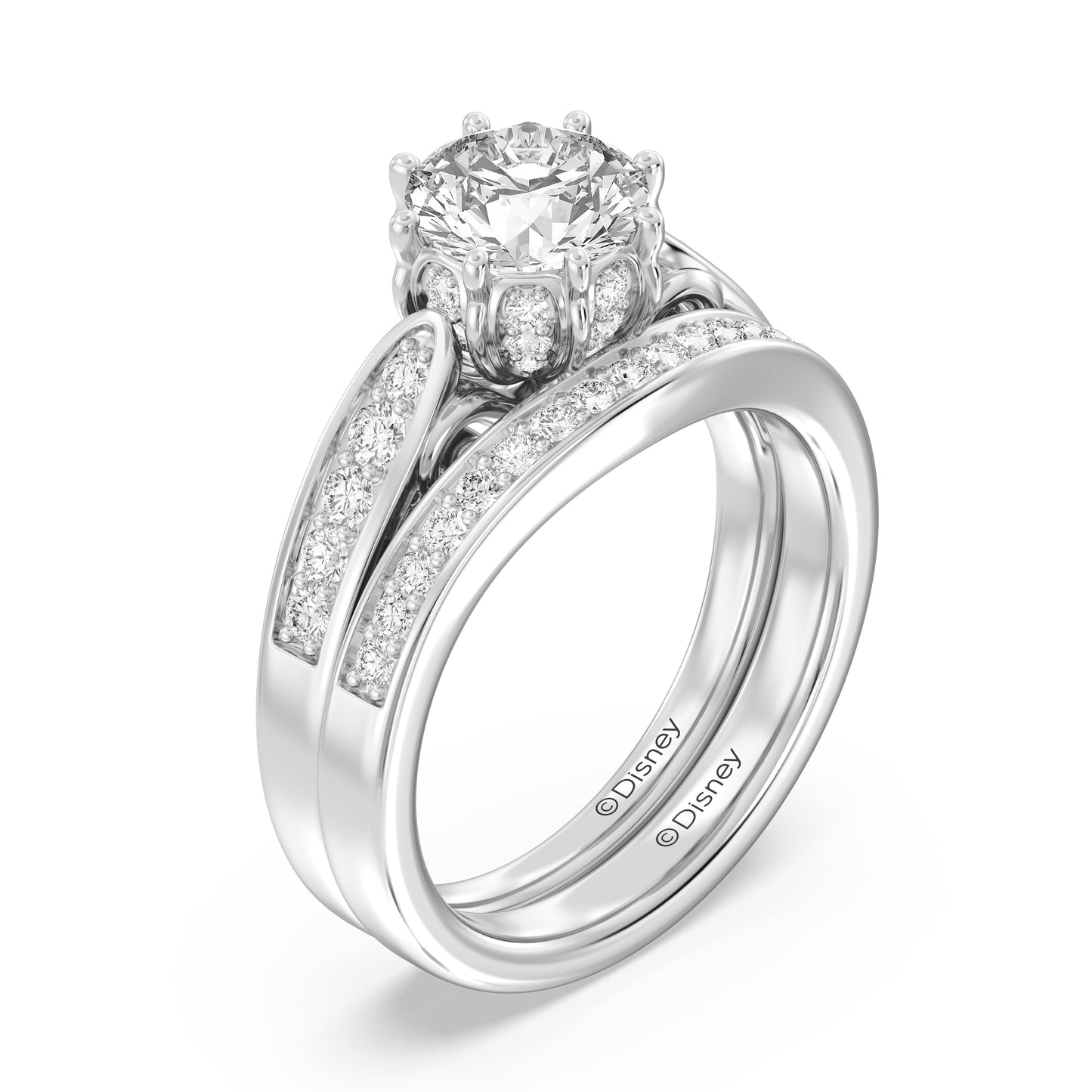 Enchanted Disney Fine Jewelry Cinderella Wedding Band