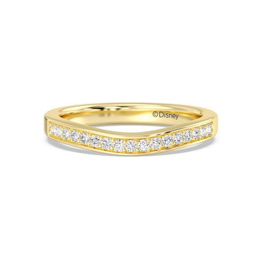 Enchanted Star 14K Gold With 1/5 CTTW Lab Grown Diamonds, Disney's Cinderella Wedding Band