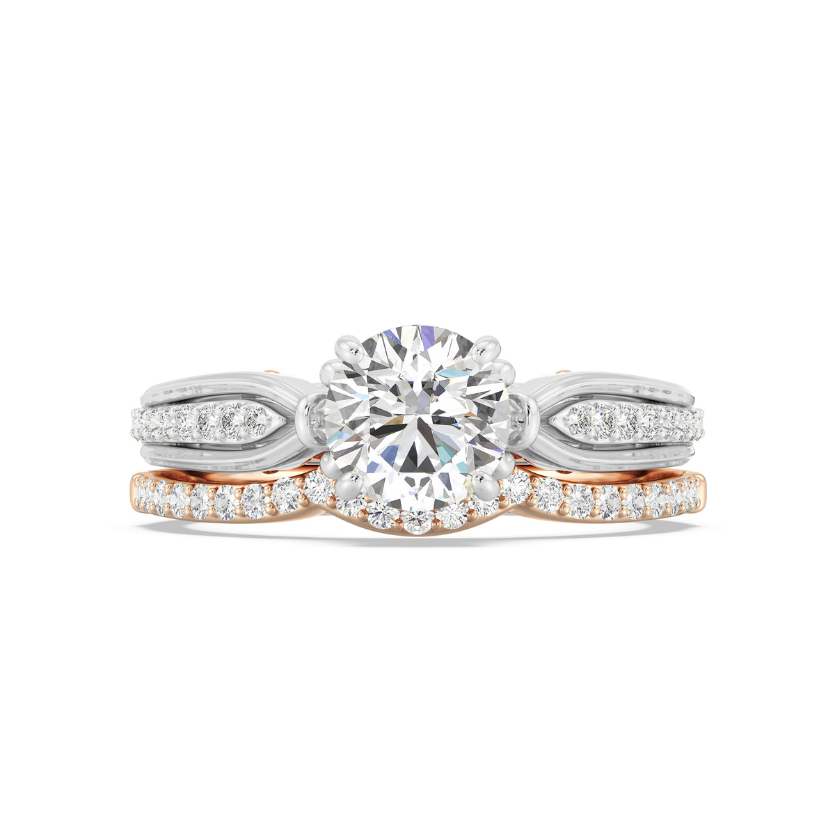 Enchanted Star 14K Gold With 1/5 CTTW Lab Grown Diamonds, Disney's Belle Wedding Band