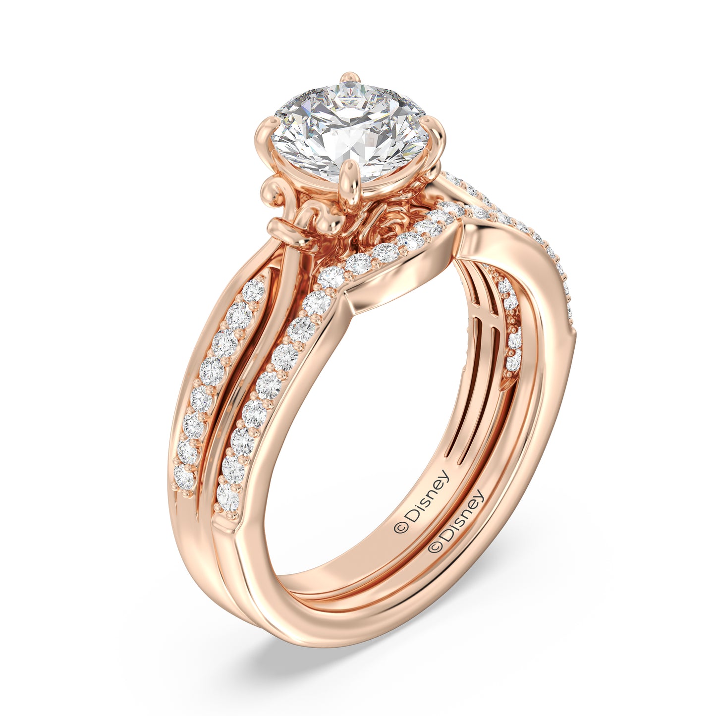 Enchanted Disney Fine Jewelry Belle Wedding Band