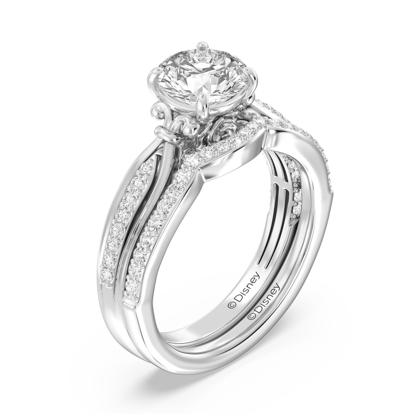 Enchanted Disney Fine Jewelry Belle Wedding Band