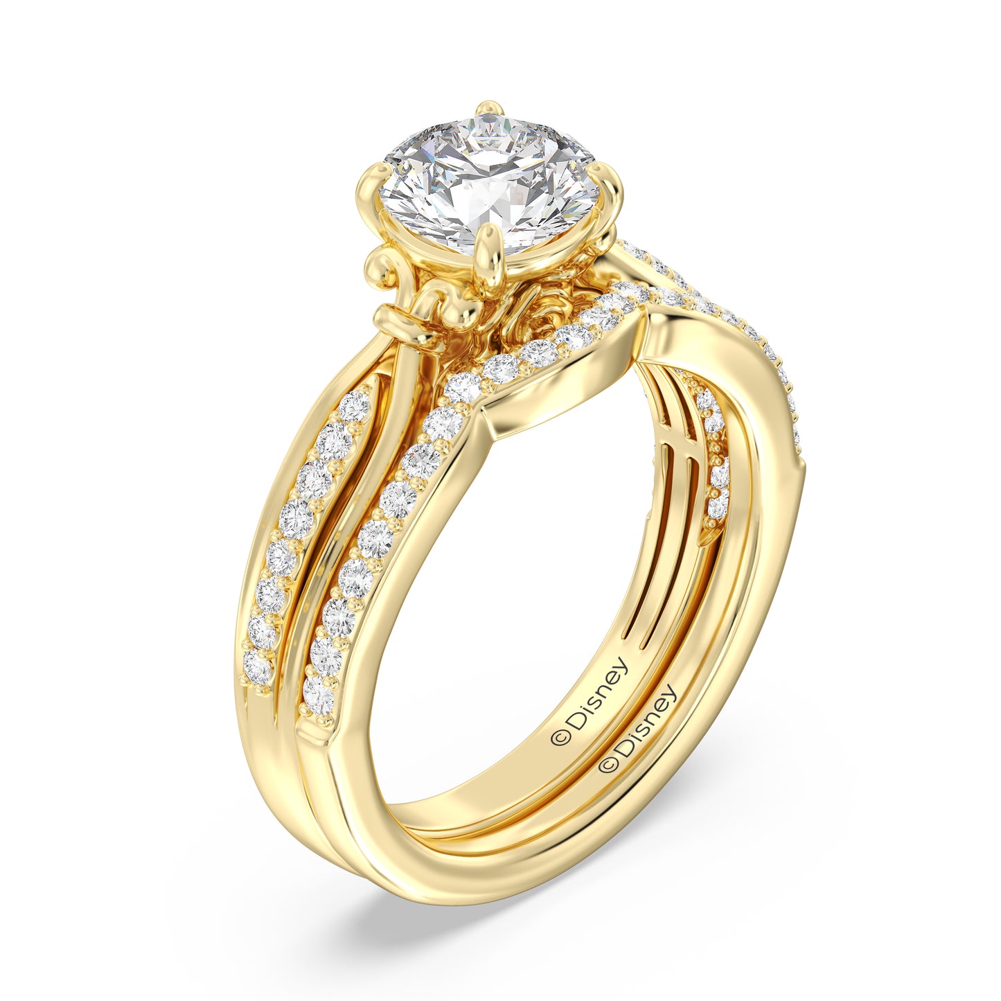 Enchanted Disney Fine Jewelry Belle Wedding Band