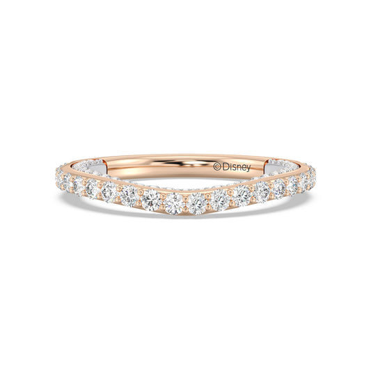 Enchanted Star 14K Gold With 7/8 CTTW Lab Grown Diamonds, Disney's Jasmine Wedding Band
