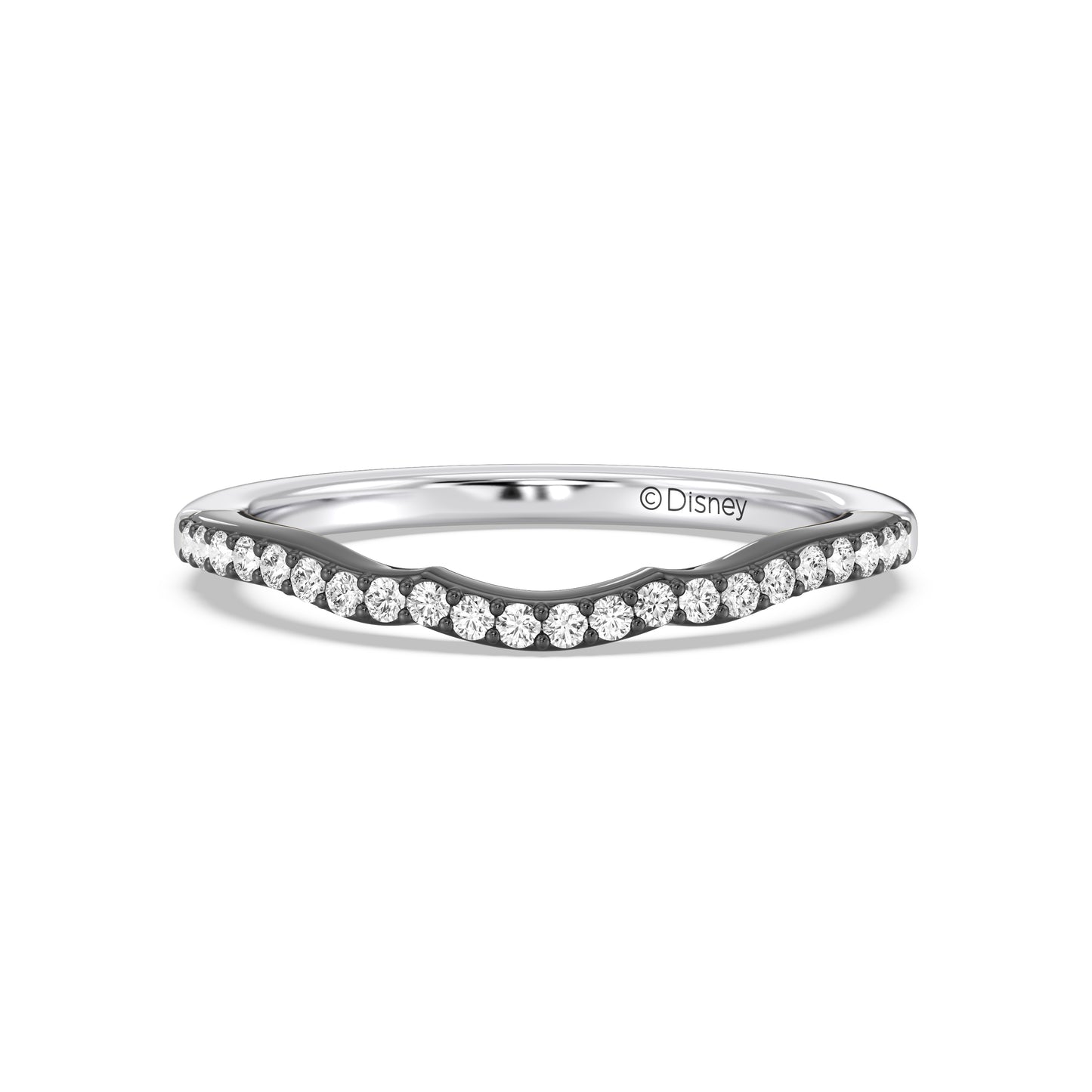 Enchanted Star 14K Gold and Black Rhodium with 7/8 CTTW Lab Grown Diamond, Disney's Ursula Wedding Band