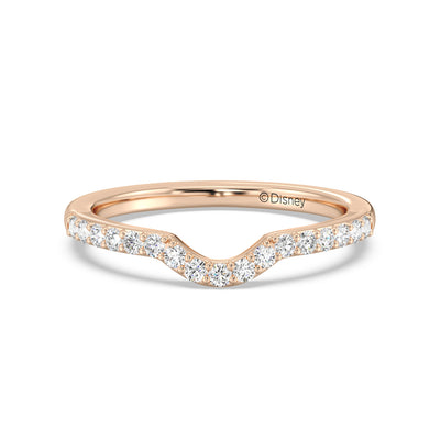 Enchanted Star 14K Gold With 1/4 CTTW Lab Grown Diamonds, Disney's Belle Wedding Band