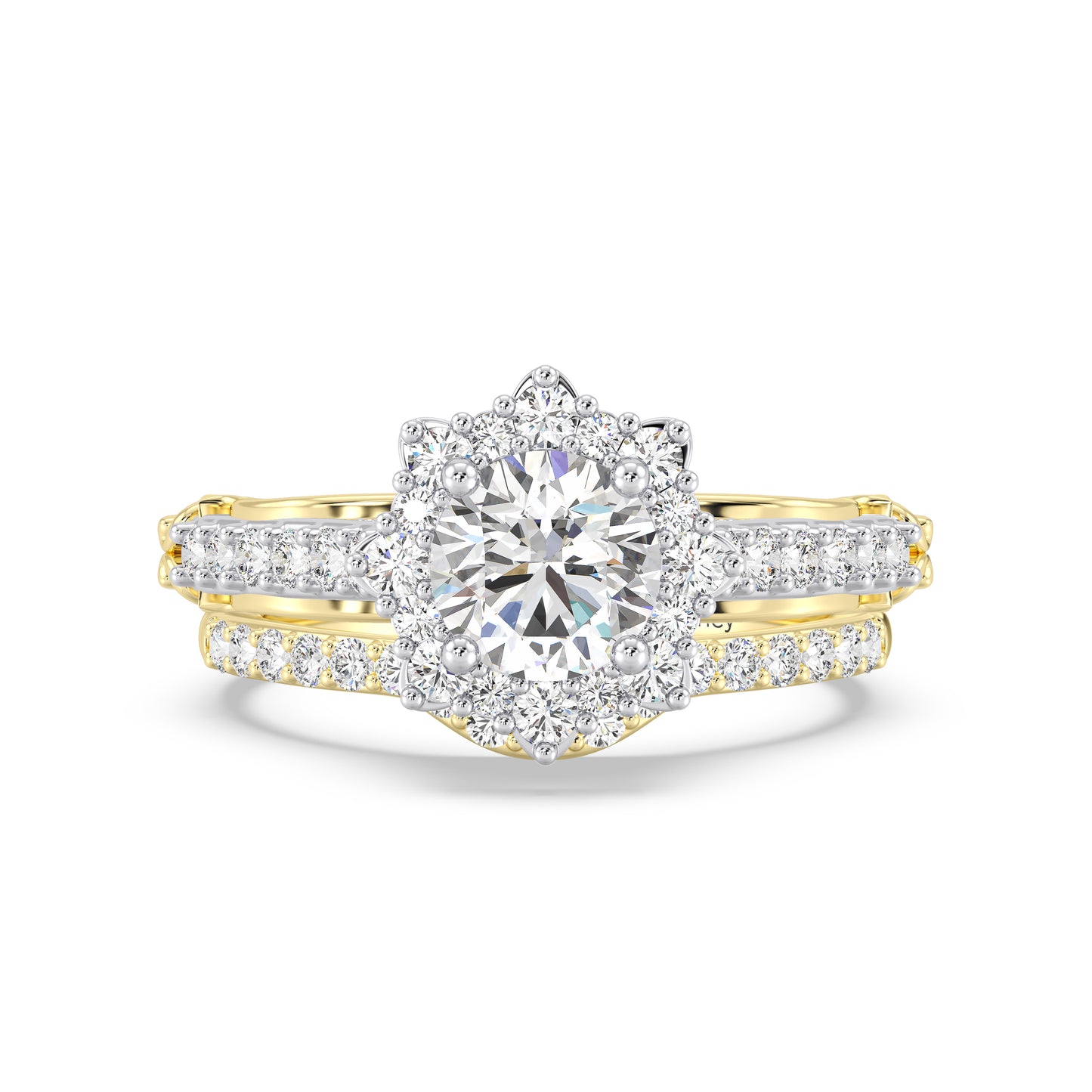 Enchanted Star 14K Gold With 1/4 CTTW Lab Grown Diamonds, Disney's Belle Wedding Band