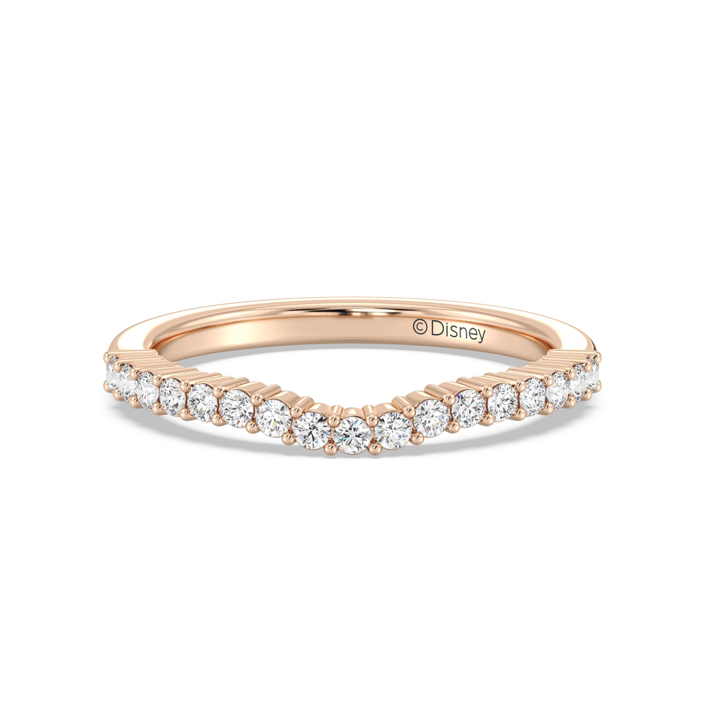 Enchanted Star 14K Gold With 1/3 CTTW Lab Grown Diamonds, Disney's Cinderella Wedding Band