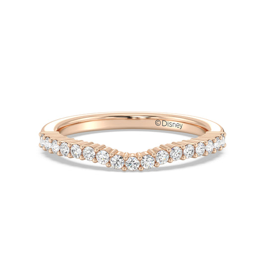 Enchanted Star 14K Gold With 1/3 CTTW Lab Grown Diamonds, Disney's Cinderella Wedding Band