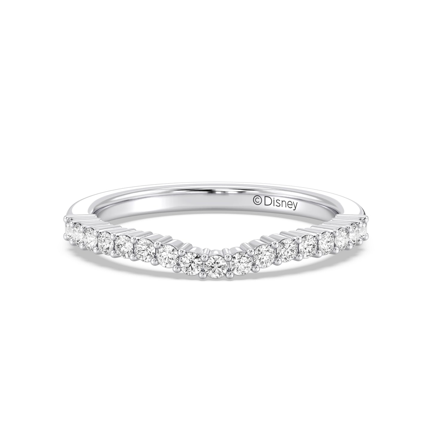 Enchanted Star 14K Gold With 1/3 CTTW Lab Grown Diamonds, Disney's Cinderella Wedding Band