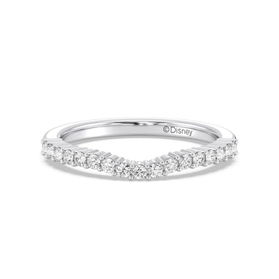 Enchanted Star 14K Gold With 1/3 CTTW Lab Grown Diamonds, Disney's Cinderella Wedding Band