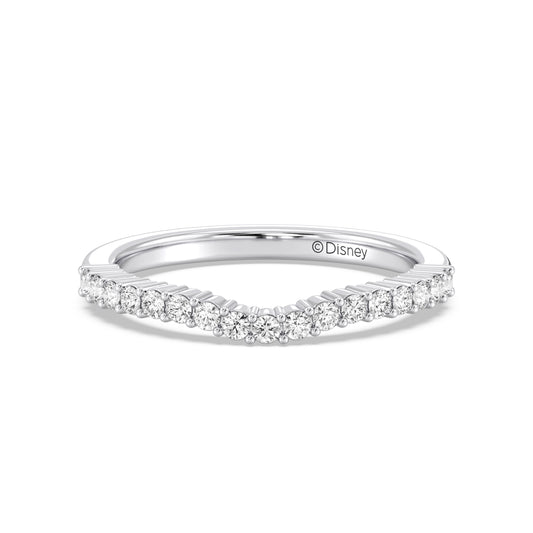 Enchanted Star 14K Gold With 1/3 CTTW Lab Grown Diamonds, Disney's Cinderella Wedding Band