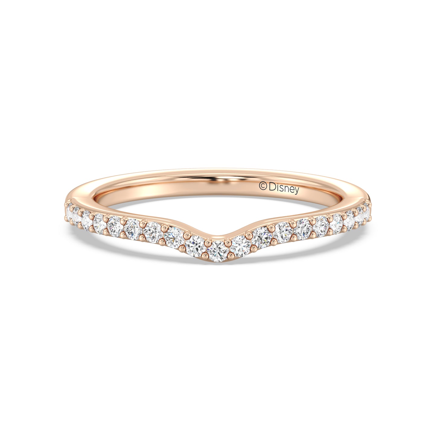 Enchanted Star 14K Gold With 1/4 CTTW Lab Grown Diamonds, Disney's Belle Wedding Band