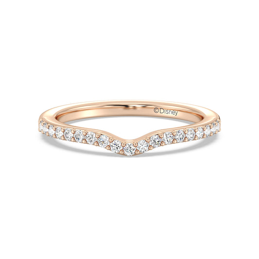 Enchanted Star 14K Gold With 1/4 CTTW Lab Grown Diamonds, Disney's Belle Wedding Band