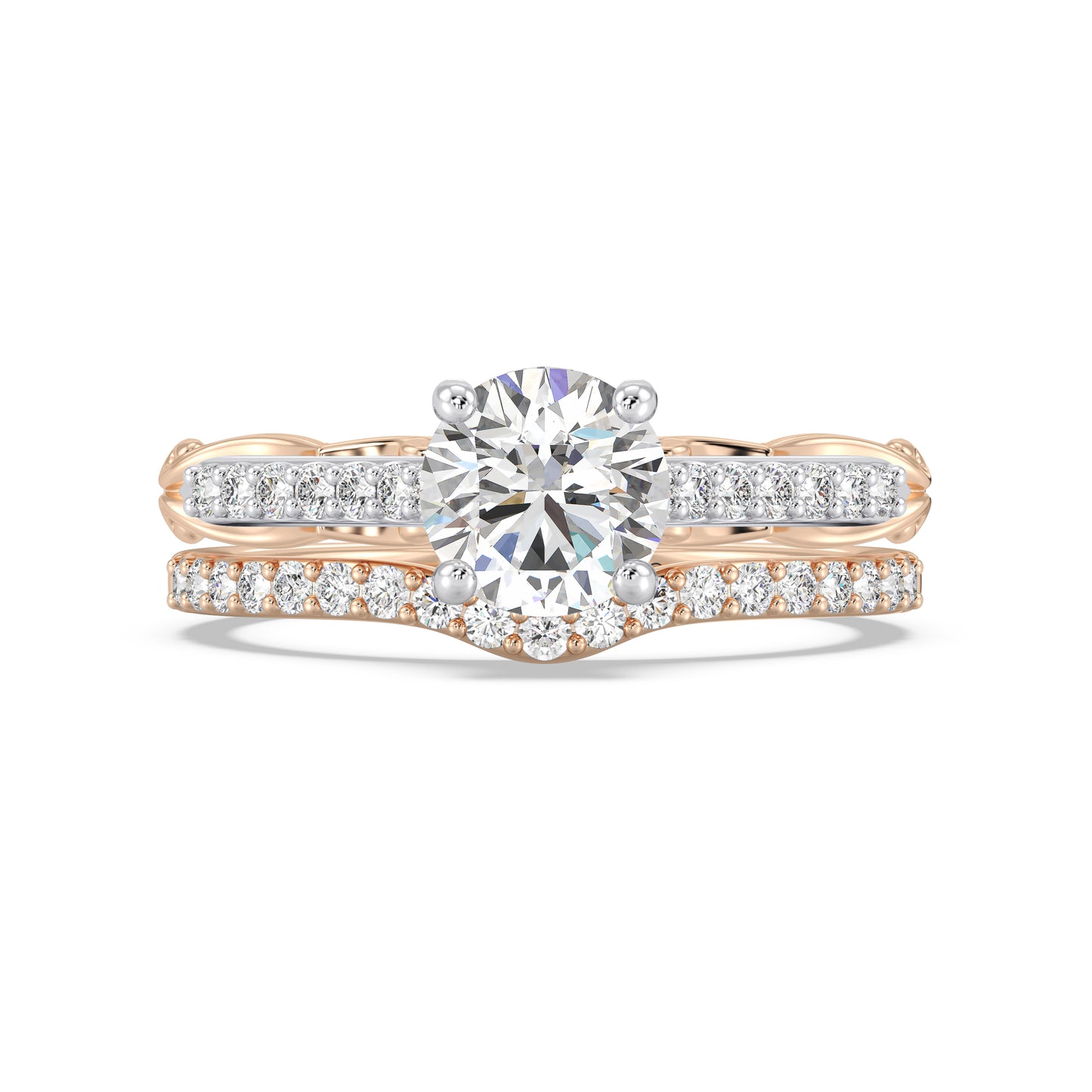 Enchanted Star 14K Gold With 1/4 CTTW Lab Grown Diamonds, Disney's Belle Wedding Band