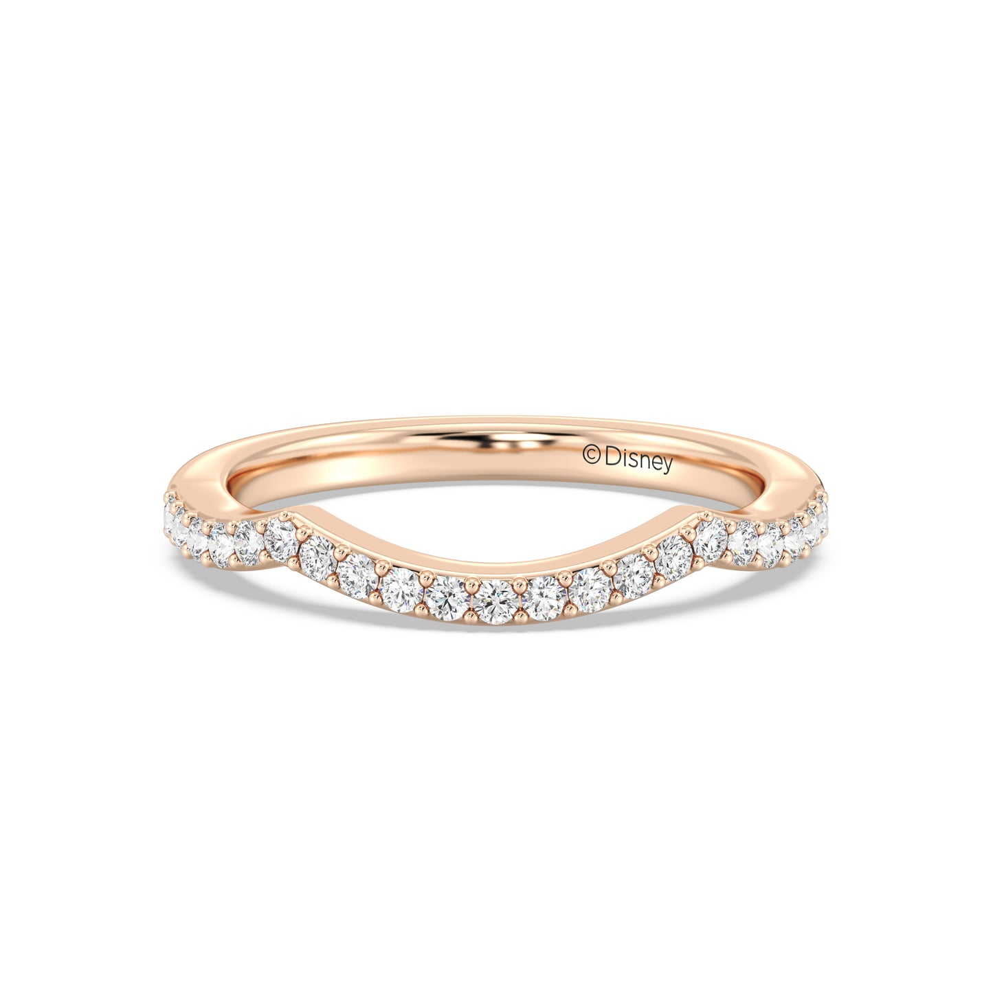 Enchanted Star 14K Gold With 1/4 CTTW Lab Grown Diamonds, Disney's Belle Wedding Band
