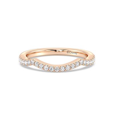 Enchanted Star 14K Gold With 1/4 CTTW Lab Grown Diamonds, Disney's Belle Wedding Band