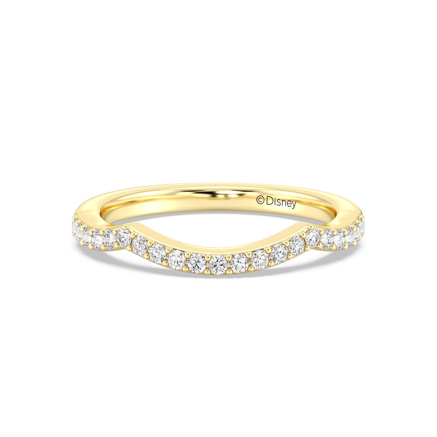 Enchanted Star 14K Gold With 1/4 CTTW Lab Grown Diamonds, Disney's Belle Wedding Band