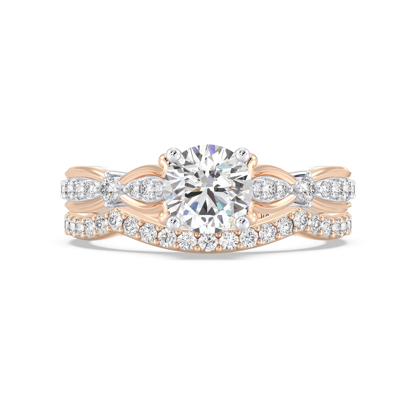 Enchanted Star 14K Gold With 1/4 CTTW Lab Grown Diamonds, Disney's Belle Wedding Band