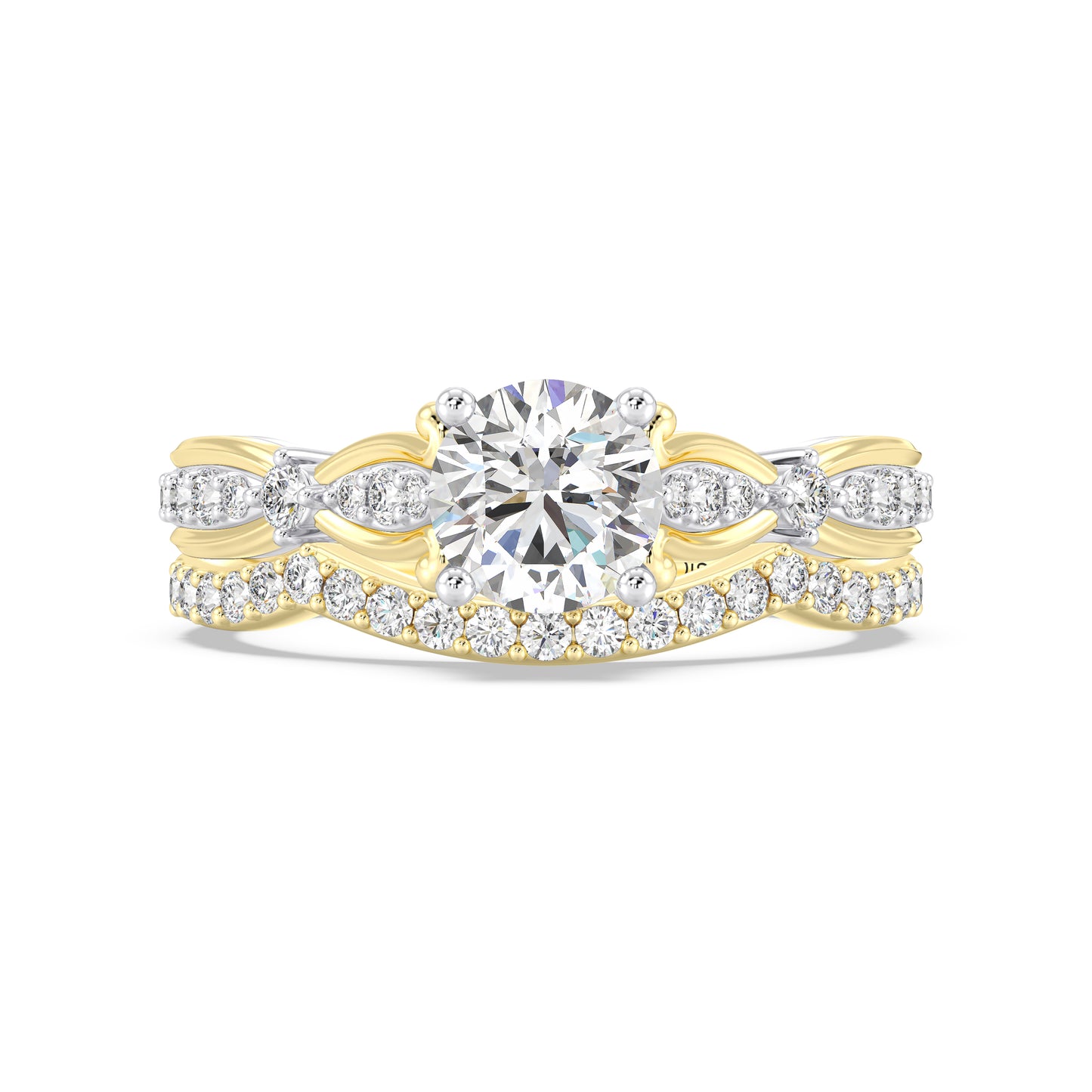 Enchanted Star 14K Gold With 1/4 CTTW Lab Grown Diamonds, Disney's Belle Wedding Band