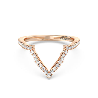 Enchanted Star 14K Gold With 1/4 CTTW Lab Grown Diamonds, Disney's Jasmine Wedding Band