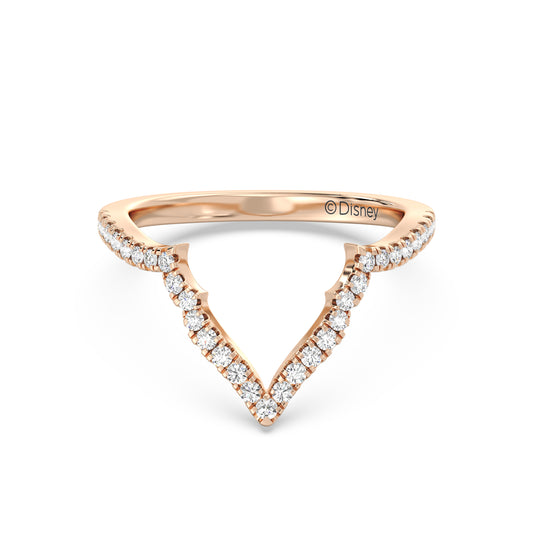 Enchanted Star 14K Gold With 1/4 CTTW Lab Grown Diamonds, Disney's Jasmine Wedding Band