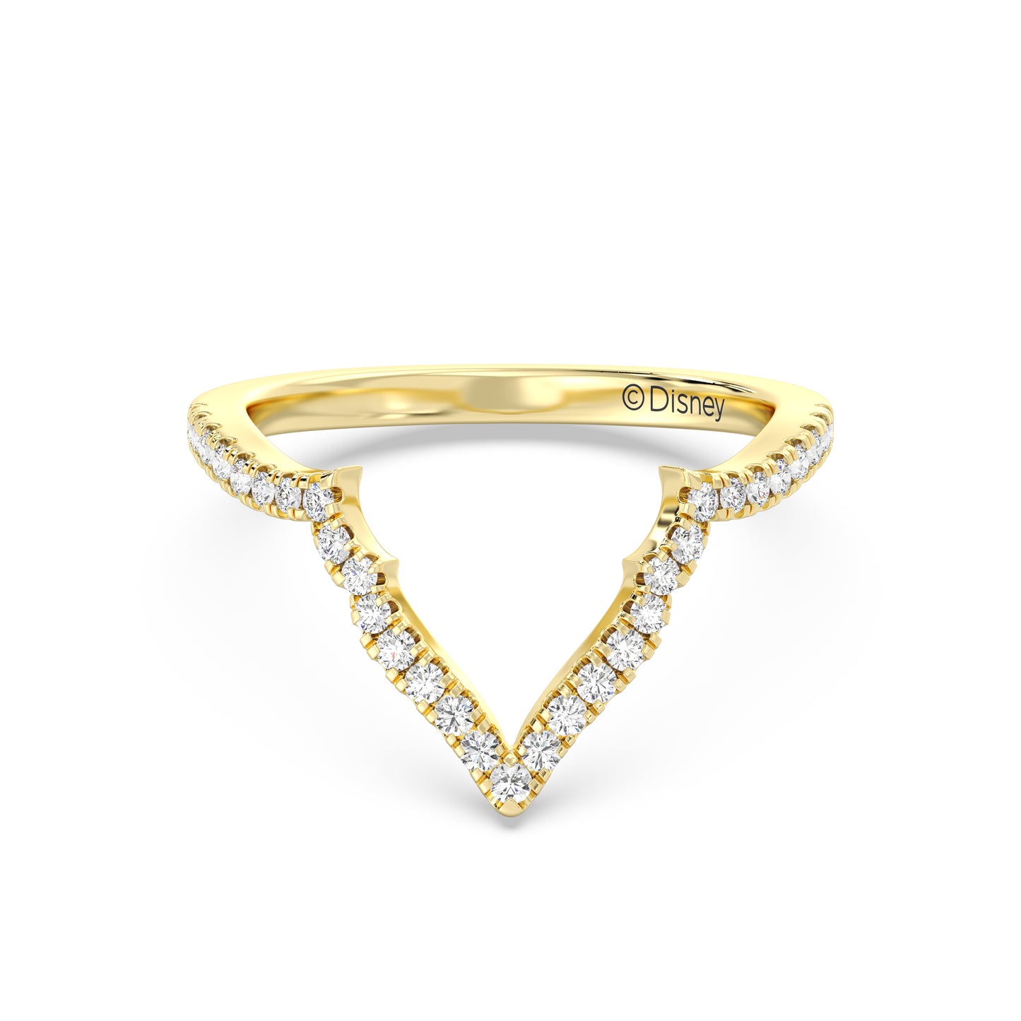 Enchanted Star 14K Gold With 1/4 CTTW Lab Grown Diamonds, Disney's Jasmine Wedding Band