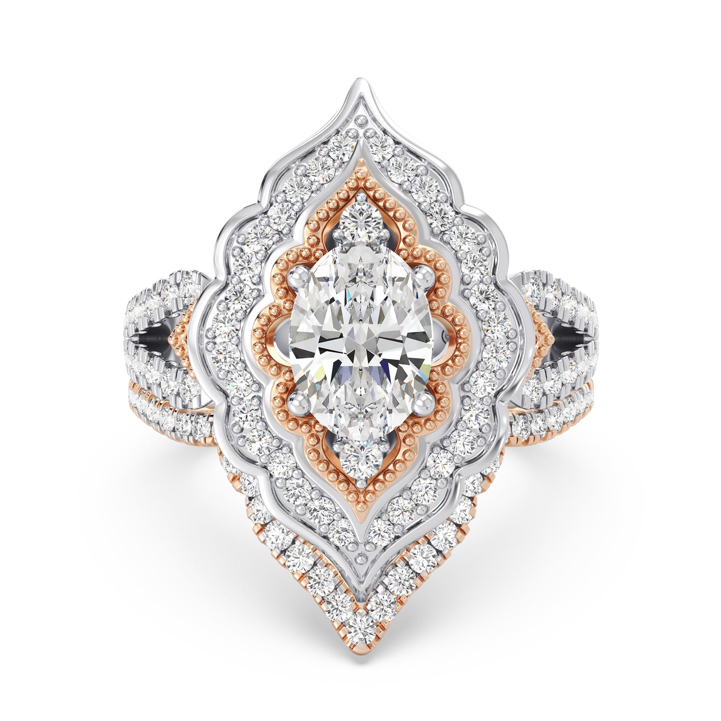 Enchanted Star 14K Gold With 1/4 CTTW Lab Grown Diamonds, Disney's Jasmine Wedding Band