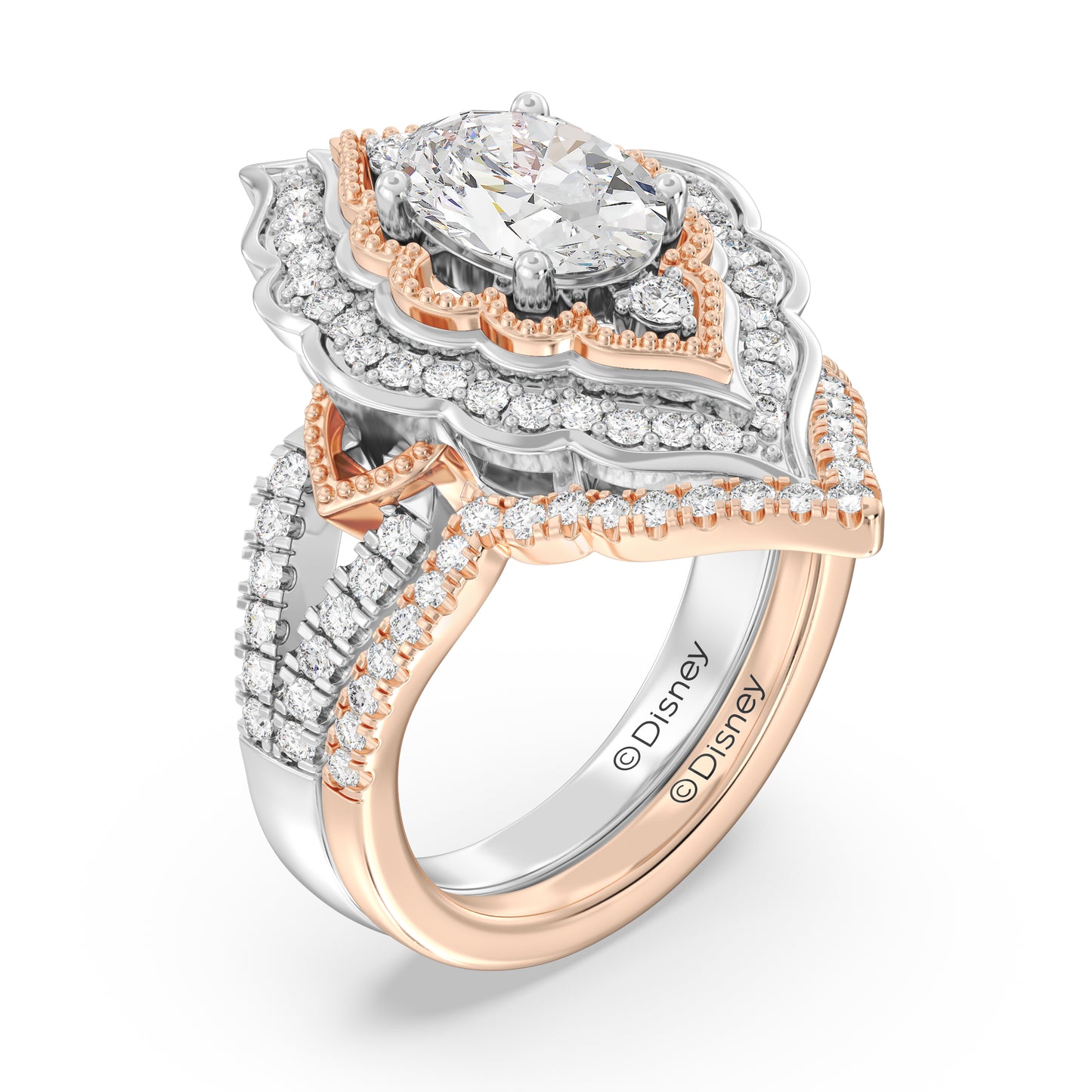Enchanted Star 14K Gold With 1/4 CTTW Lab Grown Diamonds, Disney's Jasmine Wedding Band