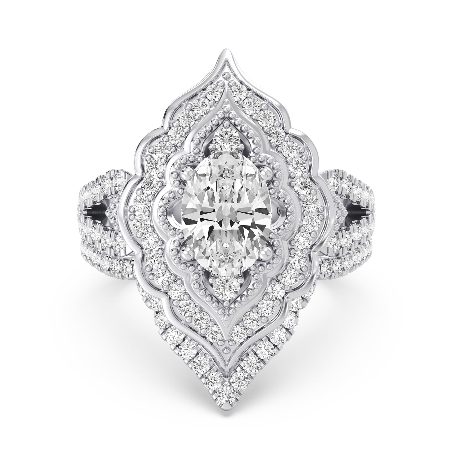 Enchanted Star 14K Gold With 1/4 CTTW Lab Grown Diamonds, Disney's Jasmine Wedding Band