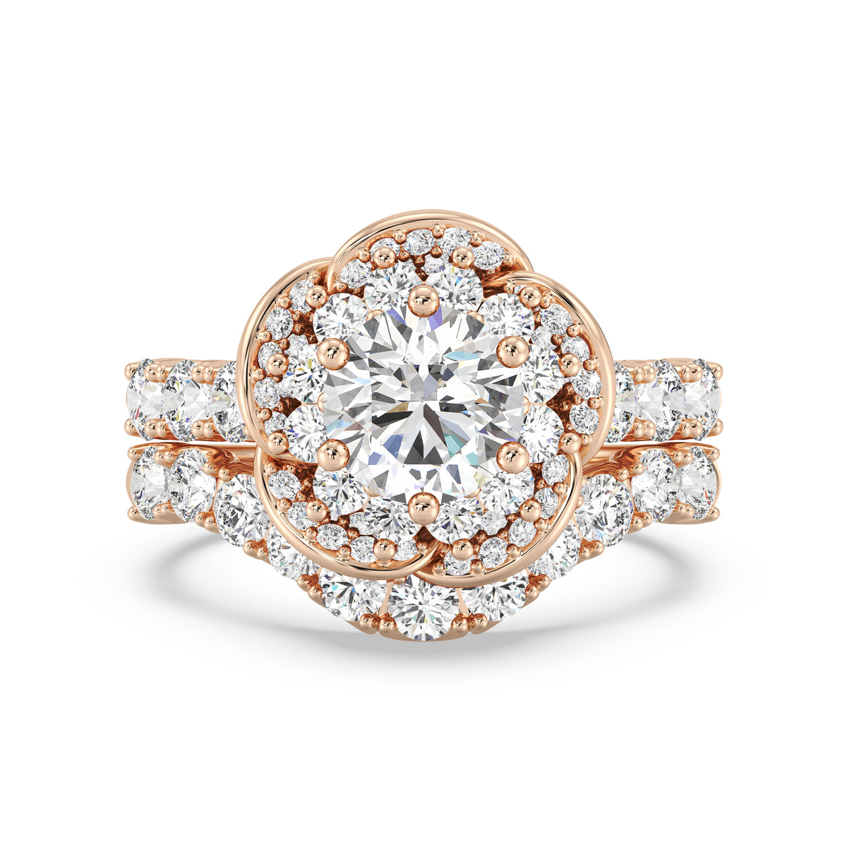 Enchanted Star 14K Gold With 3/4 CTTW Lab Grown Diamonds, Disney's Belle Wedding Band