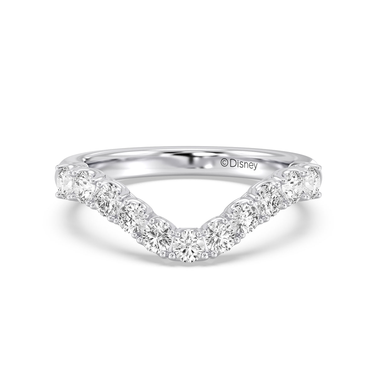Enchanted Star 14K Gold With 3/4 CTTW Lab Grown Diamonds, Disney's Belle Wedding Band