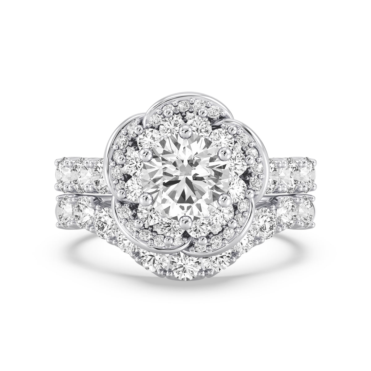 Enchanted Star 14K Gold With 3/4 CTTW Lab Grown Diamonds, Disney's Belle Wedding Band