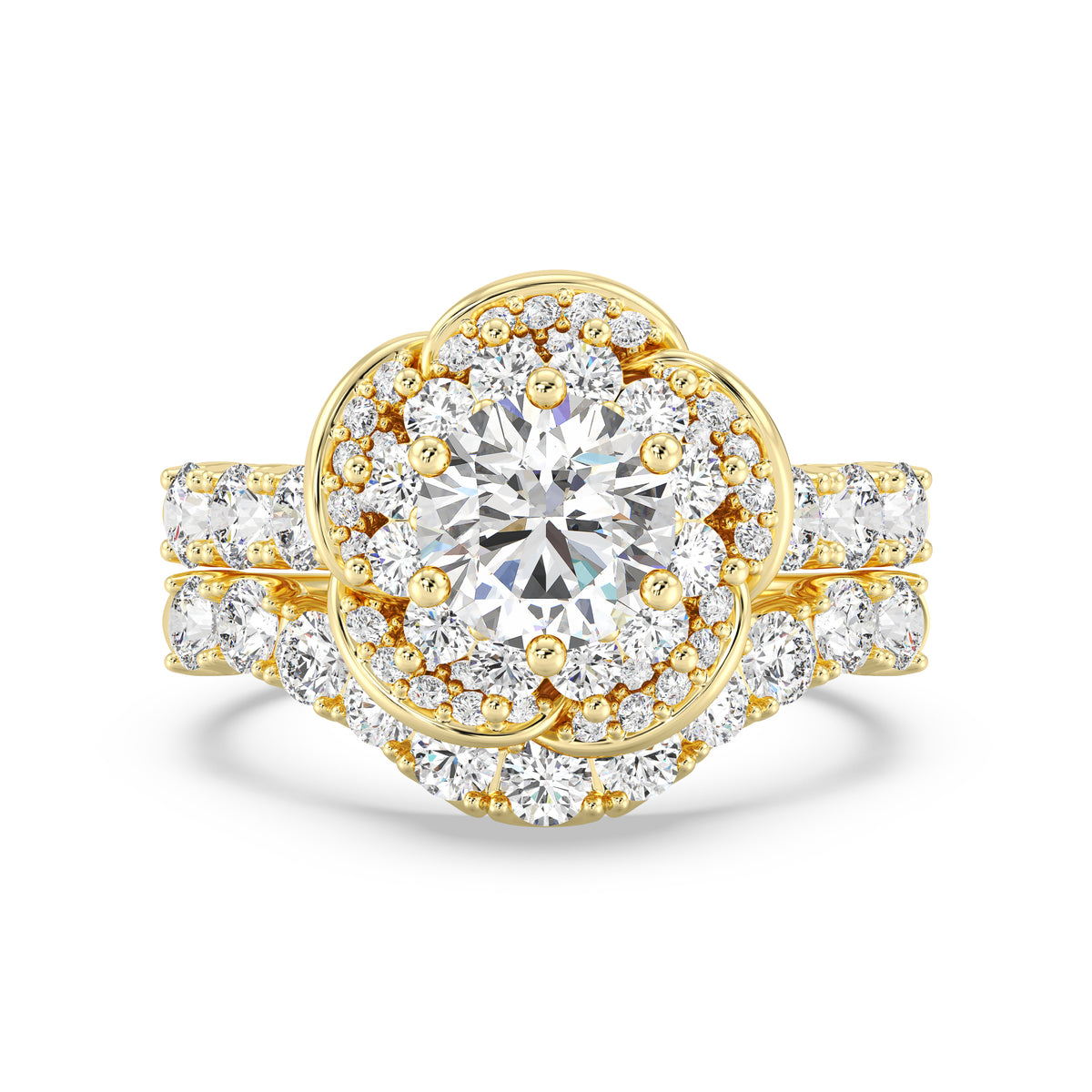 Enchanted Star 14K Gold With 3/4 CTTW Lab Grown Diamonds, Disney's Belle Wedding Band