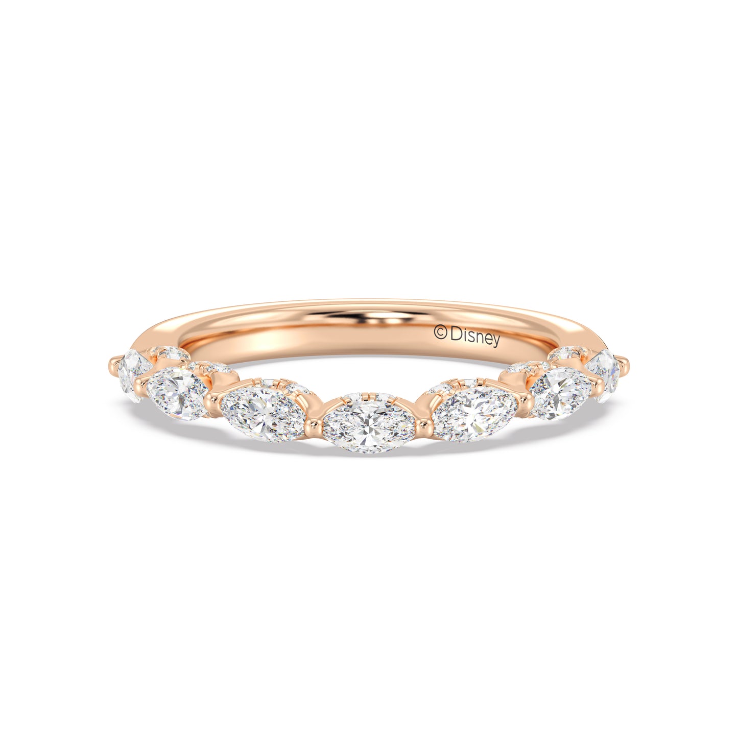 Enchanted Star 14K Gold With 1 1/20 CTTW Lab Grown Diamonds, Disney's Ariel Wedding Band