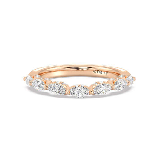 Enchanted Star 14K Gold With 1 1/20 CTTW Lab Grown Diamonds, Disney's Ariel Wedding Band