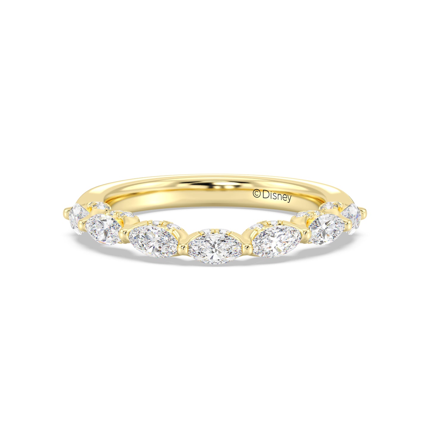 Enchanted Star 14K Gold With 1 1/20 CTTW Lab Grown Diamonds, Disney's Ariel Wedding Band
