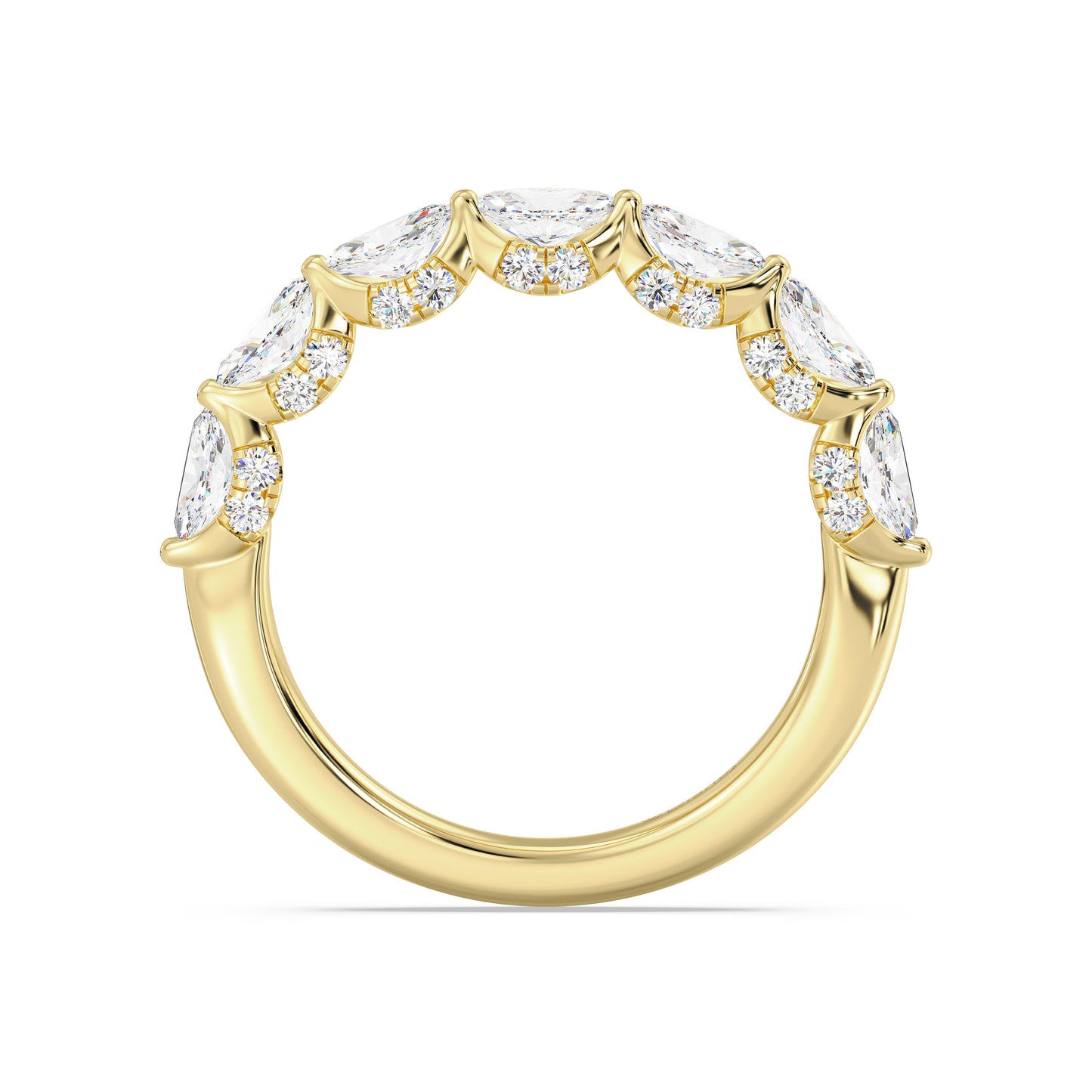 Enchanted Star 14K Gold With 1 1/20 CTTW Lab Grown Diamonds, Disney's Ariel Wedding Band