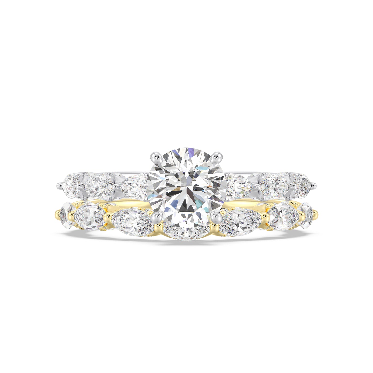 Enchanted Star 14K Gold With 1 1/20 CTTW Lab Grown Diamonds, Disney's Ariel Wedding Band