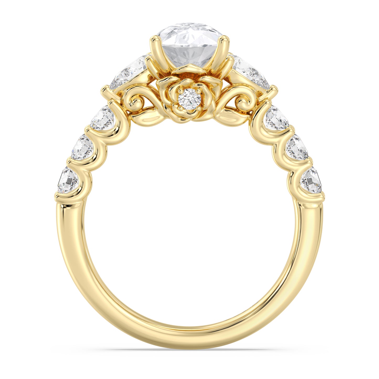 Enchanted Star Lab Grown Diamond 14K Gold Belle Gallery Engagement Ring