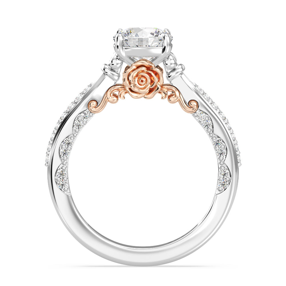 Enchanted Star Lab Grown Diamond 14K Gold Belle Rose Engagement Ring