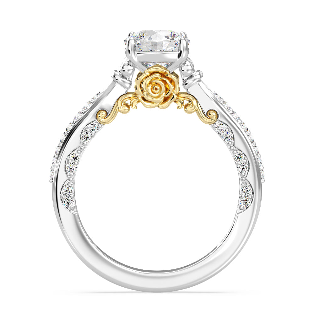 Enchanted Star Lab Grown Diamond 14K Gold Belle Rose Engagement Ring