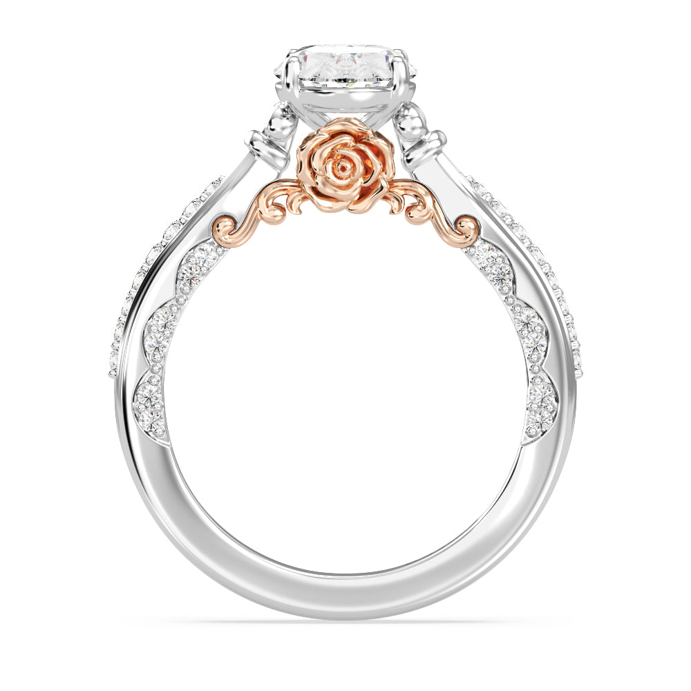 Enchanted Star Lab Grown Diamond 14K Gold Belle Rose Engagement Ring