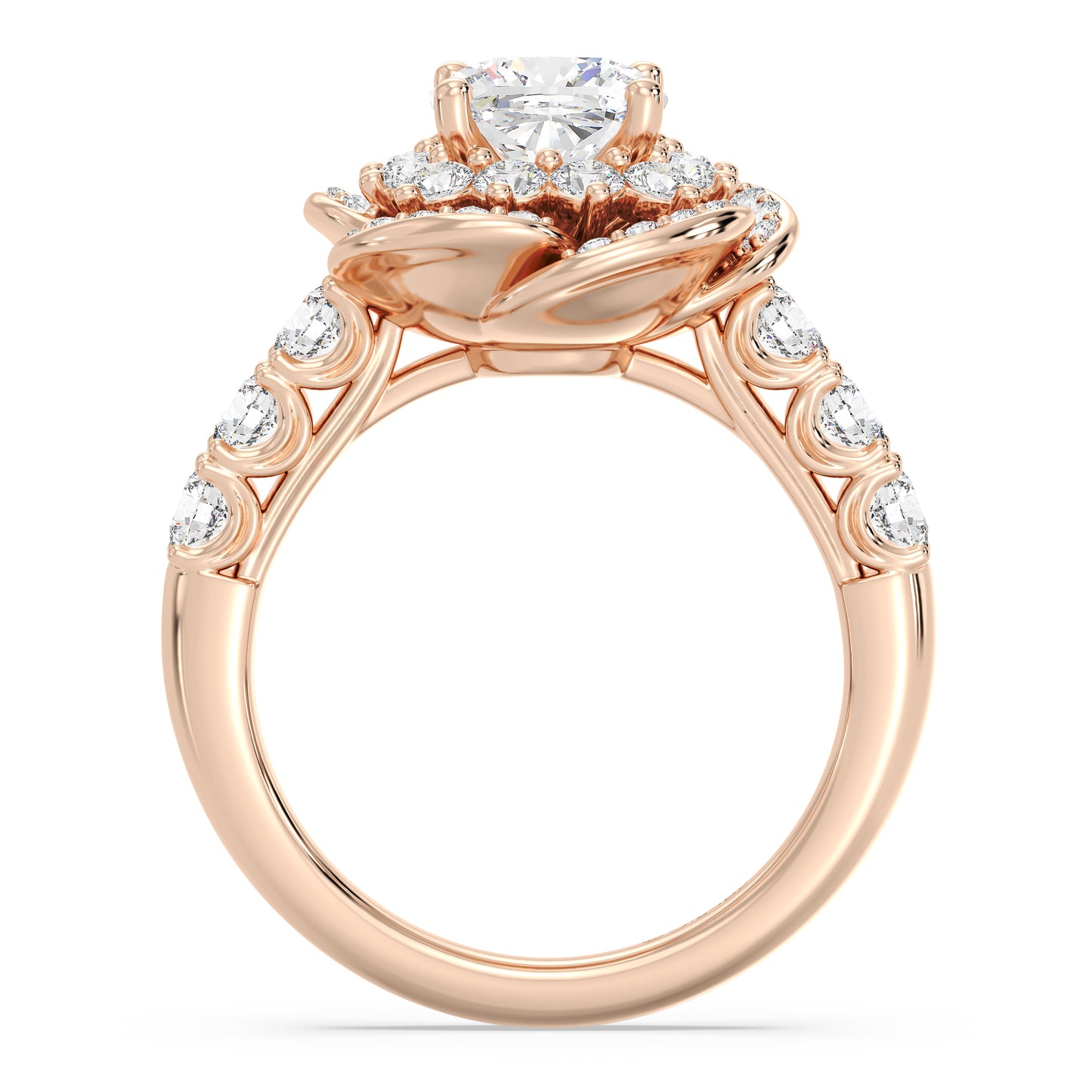 Enchanted Star Lab Grown Diamond Belle Rose Engagement Ring
