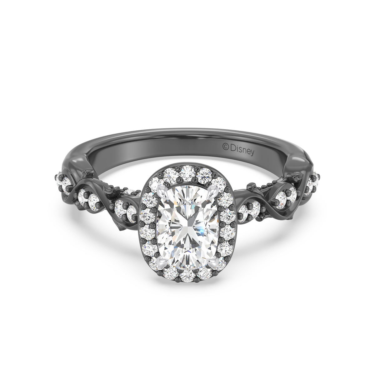 Enchanted Star Lab Grown Diamond 14K Gold Maleficent Halo Engagement Ring