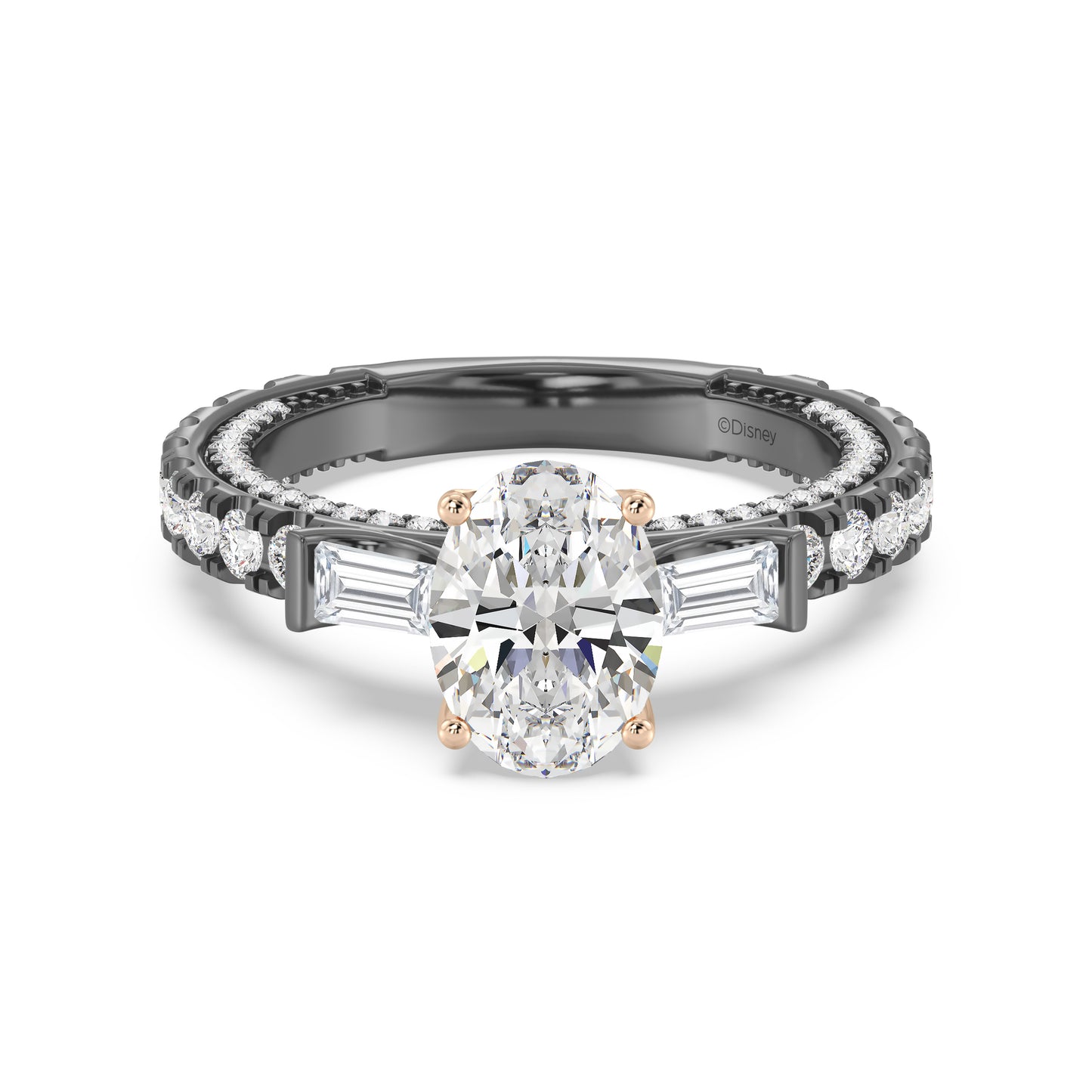 Enchanted Star Lab Grown Diamond Black Rhodium Over 14K Gold Evil Queen Garnet Engagement Ring