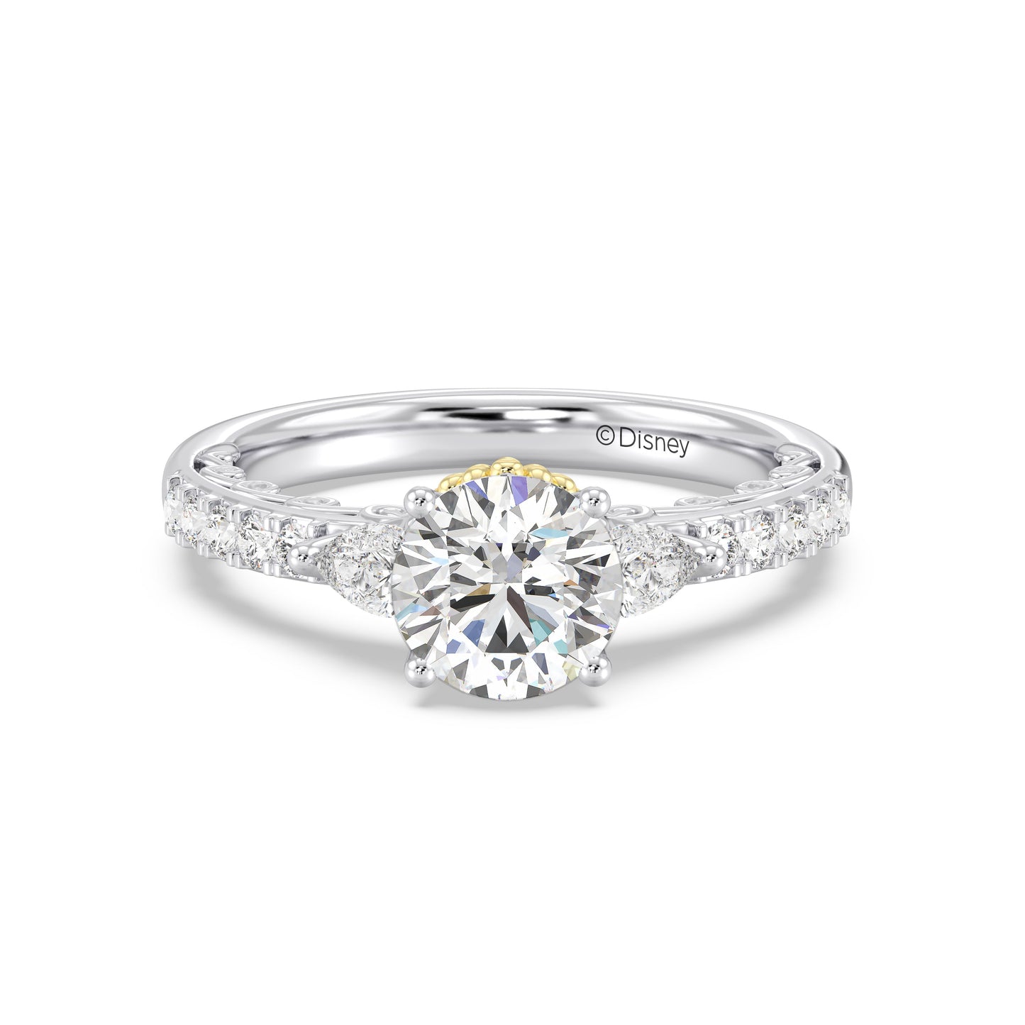 Enchanted Star Lab Grown Diamond 14K Gold Ariel Shell Gallery Engagement Ring